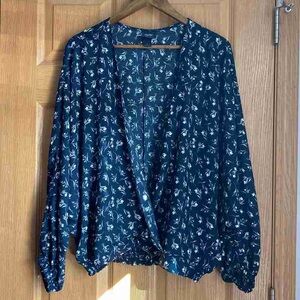 Floral Blue Women's Top
